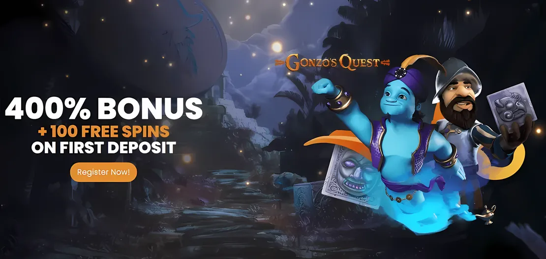 Register at Golden Genie Casino and get 400% bonus + 100 free spins on your first deposit